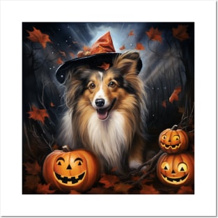 Shetland Sheepdog Halloween Posters and Art